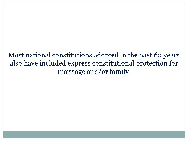 Most national constitutions adopted in the past 60 years also have included express constitutional