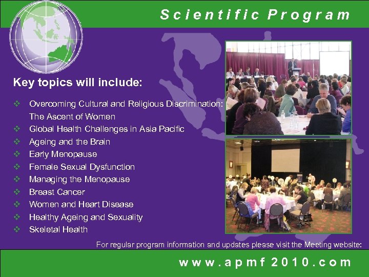 Scientific Program Key topics will include: v Overcoming Cultural and Religious Discrimination: The Ascent