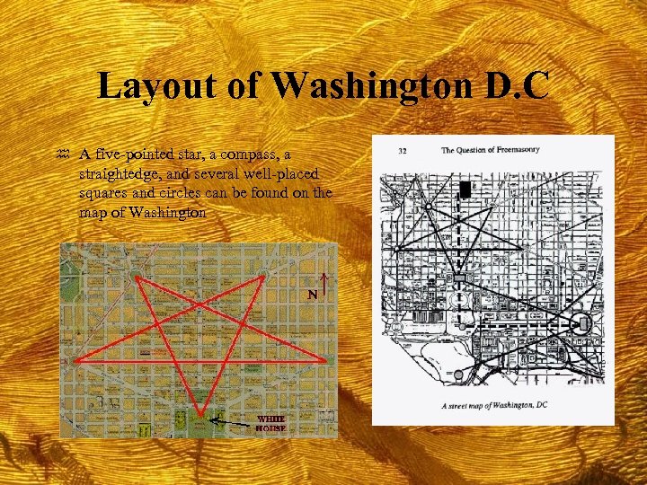 Layout of Washington D. C h A five-pointed star, a compass, a straightedge, and