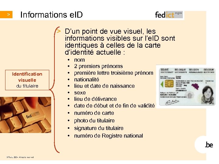 Informations e. ID > D’un point de vue visuel, les informations visibles sur l’e.