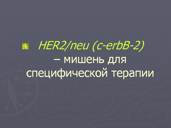 HER 2/neu (c-erb. B-2) – мишень для специфической терапии 