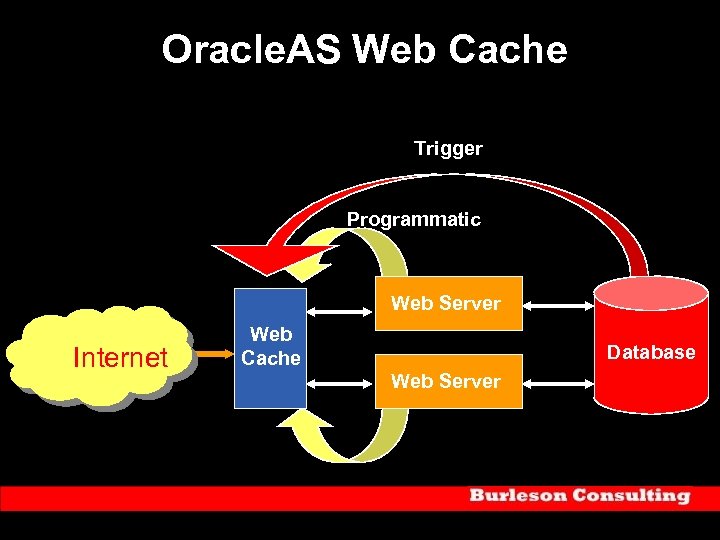 Oracle. AS Web Cache Trigger Programmatic Web Server Internet Web Cache Database Web Server