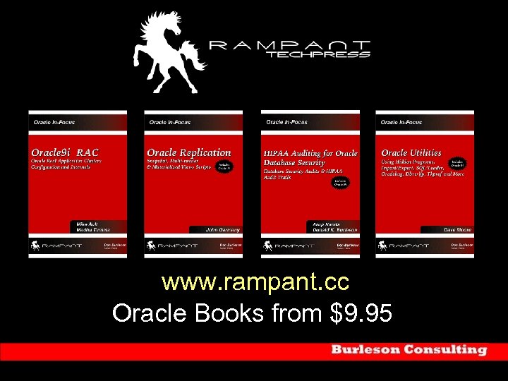 www. rampant. cc Oracle Books from $9. 95 