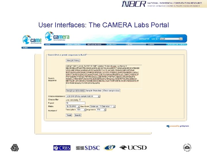 User Interfaces: The CAMERA Labs Portal 