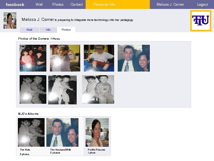 facebook Wall Photos Contact Personal Info Melissa J. Comer is preparing to integrate more