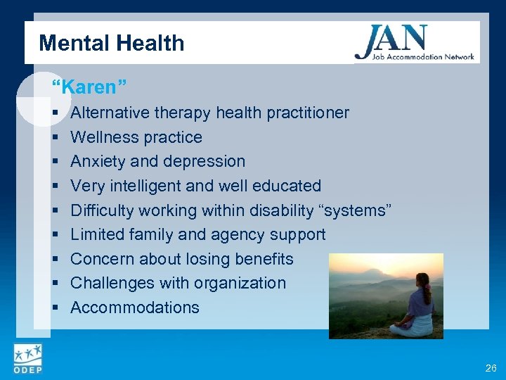 Mental Health “Karen” § § § § § Alternative therapy health practitioner Wellness practice