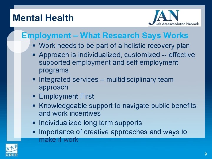 Mental Health Employment – What Research Says Works § Work needs to be part