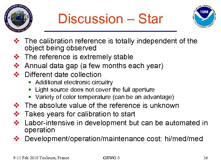 Discussion – Star v The calibration reference is totally independent of the object being