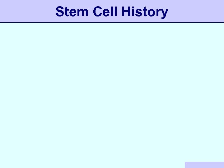 Stem Cell History 