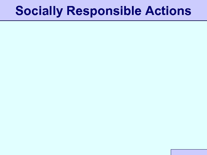 Socially Responsible Actions 