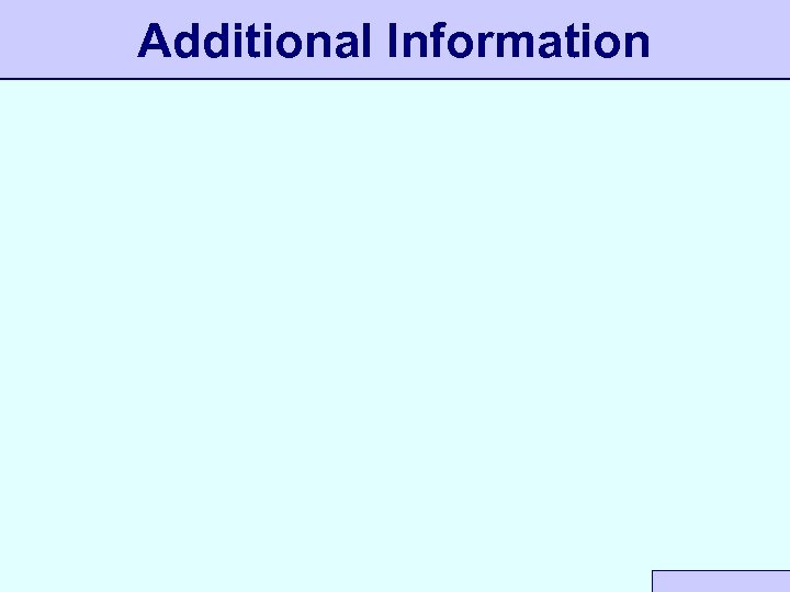 Additional Information 