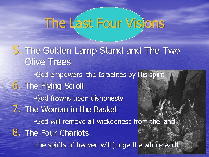 The Last Four Visions 5. The Golden Lamp Stand The Two Olive Trees -God