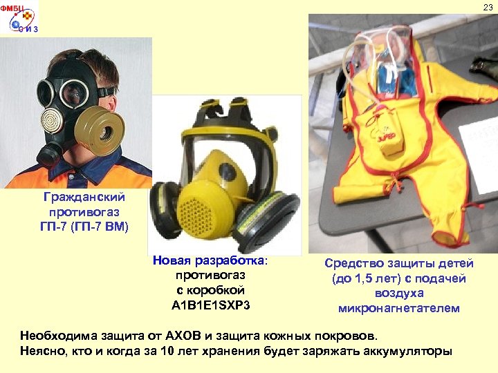 23 Гражданский противогаз ГП-7 (ГП-7 ВМ) Новая разработка: Средство защиты детей противогаз (до 1,
