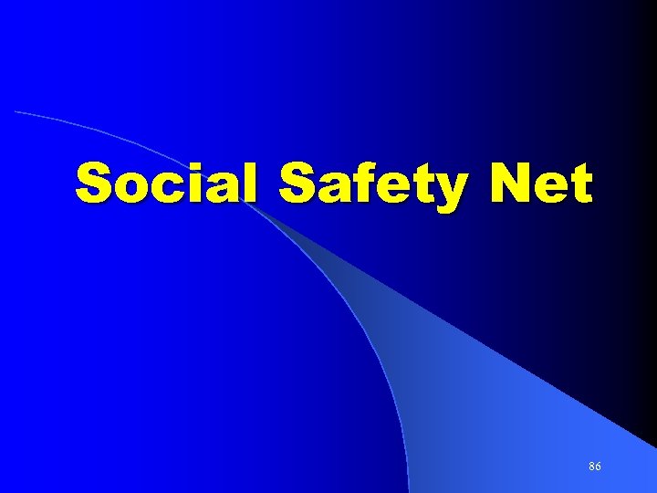 Social Safety Net 86 