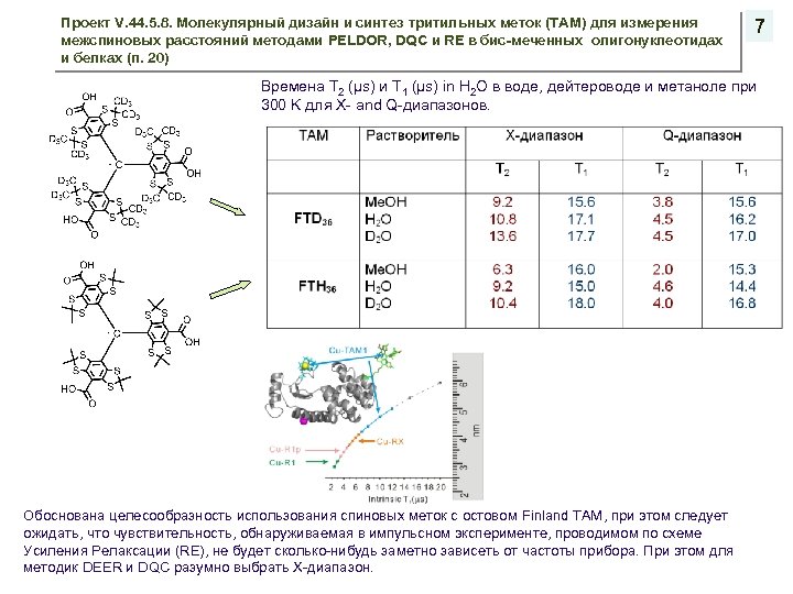 Проект V. 44. 5. 8. Молекулярный дизайн и синтез тритильных меток (TAM) для измерения
