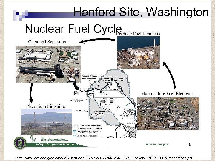 Hanford Site, Washington http: //www. em. doe. gov/pdfs/12_Thompson_Peterson -FINAL NAS GW Overview Oct 31_2007