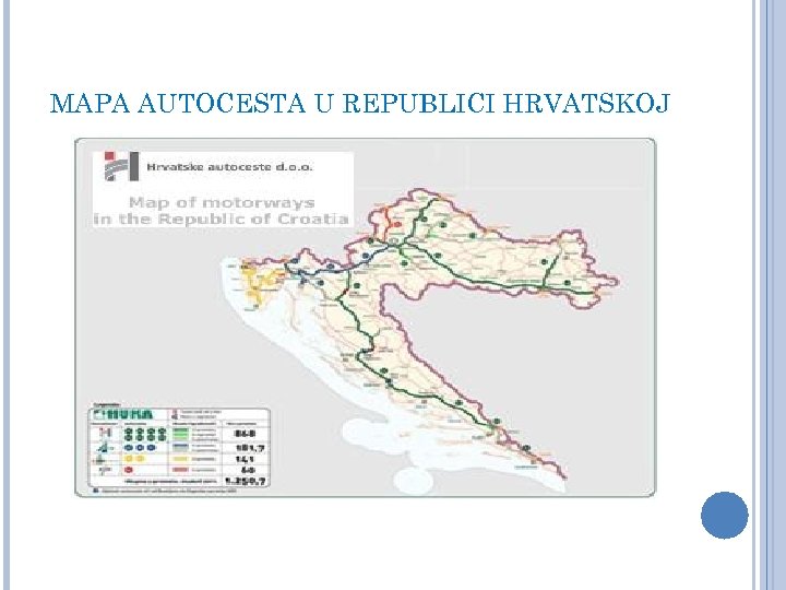 MAPA AUTOCESTA U REPUBLICI HRVATSKOJ 