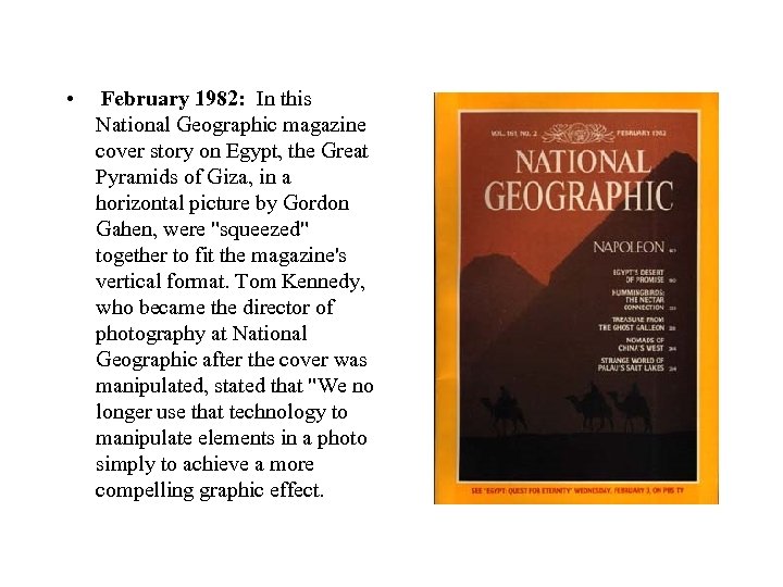  • February 1982: In this National Geographic magazine cover story on Egypt, the