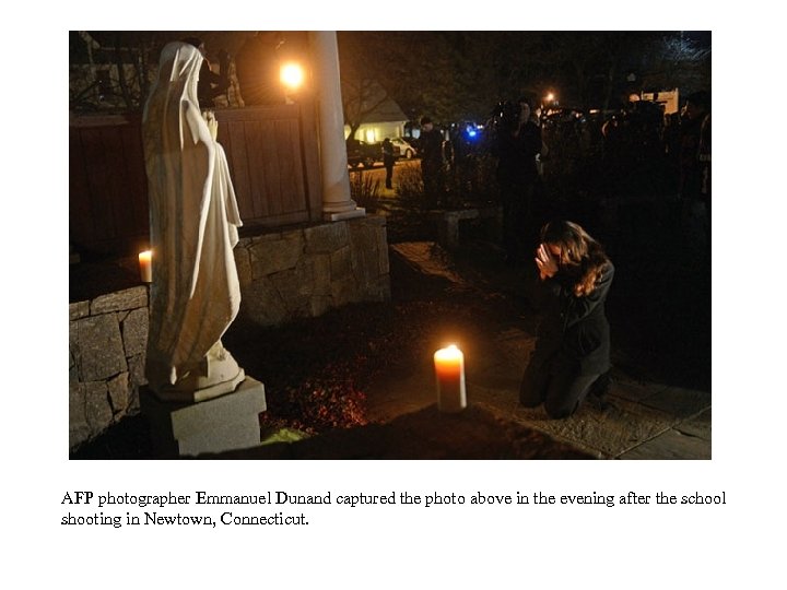 AFP photographer Emmanuel Dunand captured the photo above in the evening after the school