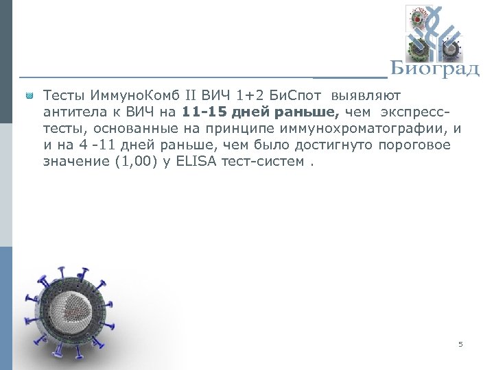 Тесты Иммуно. Комб II ВИЧ 1+2 Би. Спот выявляют антитела к ВИЧ на 11