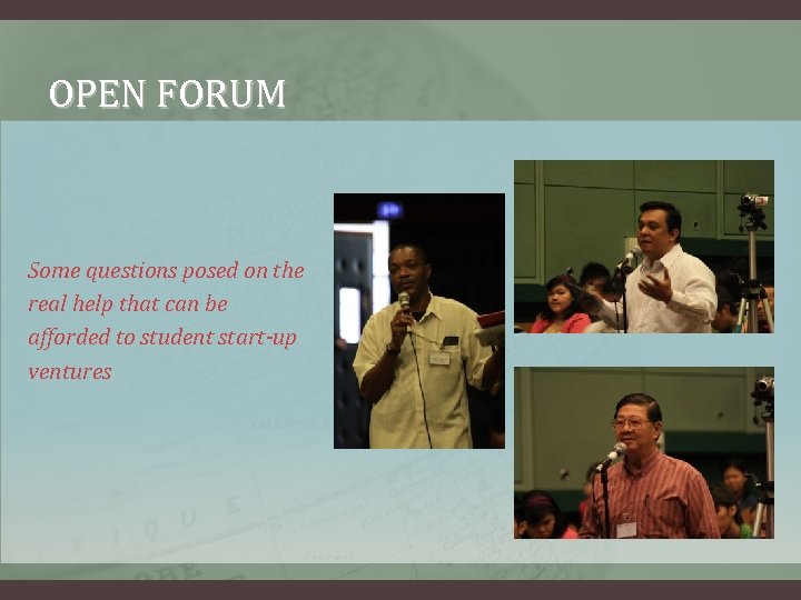 OPEN FORUM Some questions posed on the real help that can be afforded to