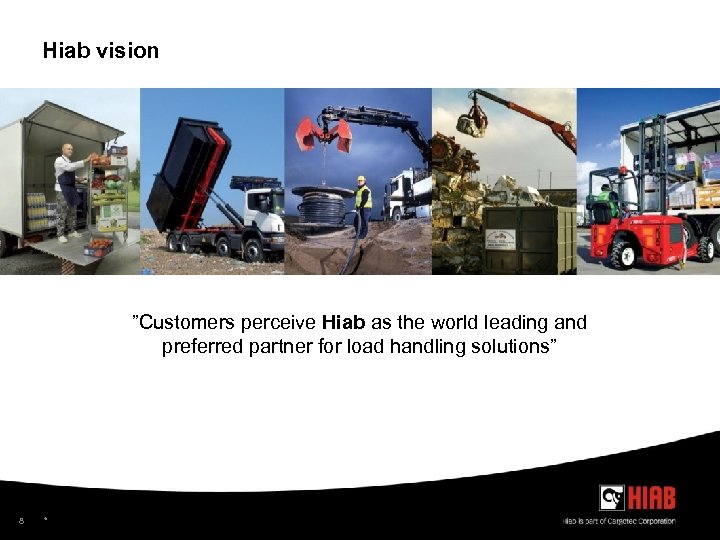 Hiab vision ”Customers perceive Hiab as the world leading and preferred partner for load