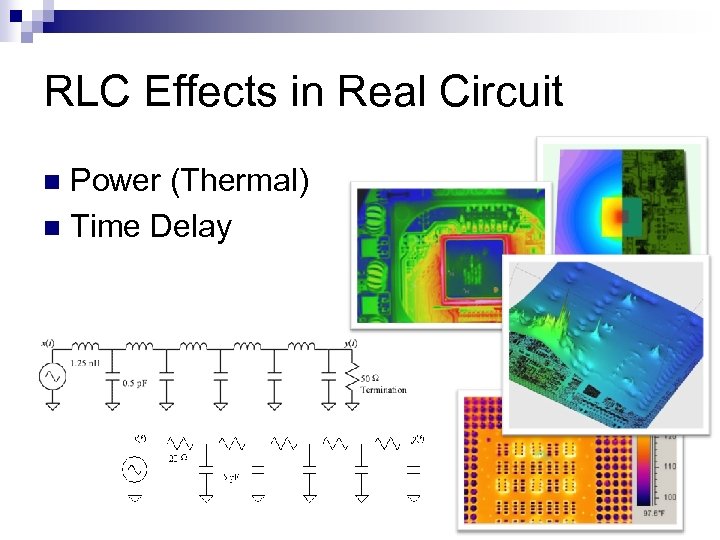 RLC Effects in Real Circuit Power (Thermal) n Time Delay n 