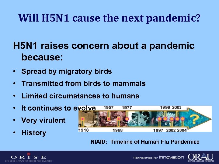 Will H 5 N 1 cause the next pandemic? H 5 N 1 raises