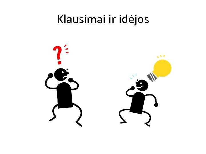 Klausimai ir idėjos 