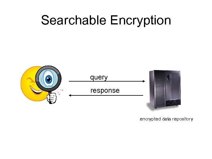 Searchable Encryption query response encrypted data repository 