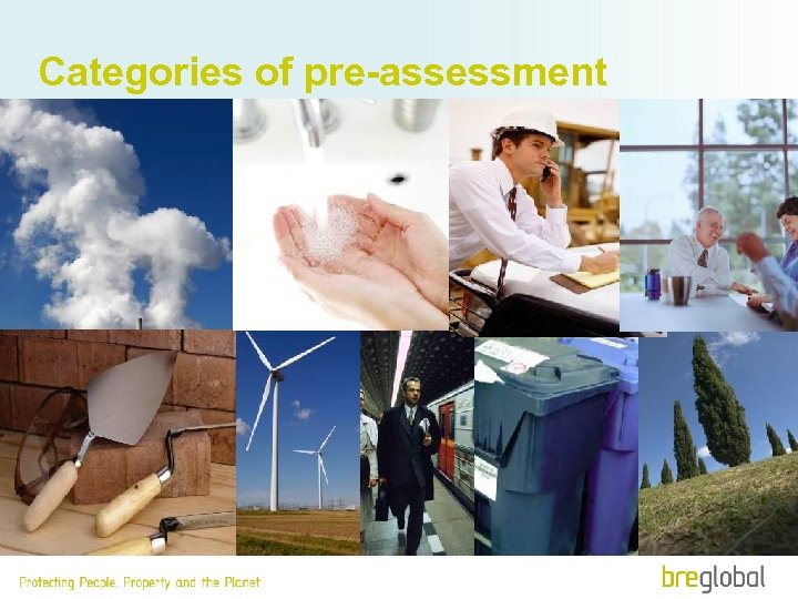 Categories of pre-assessment 