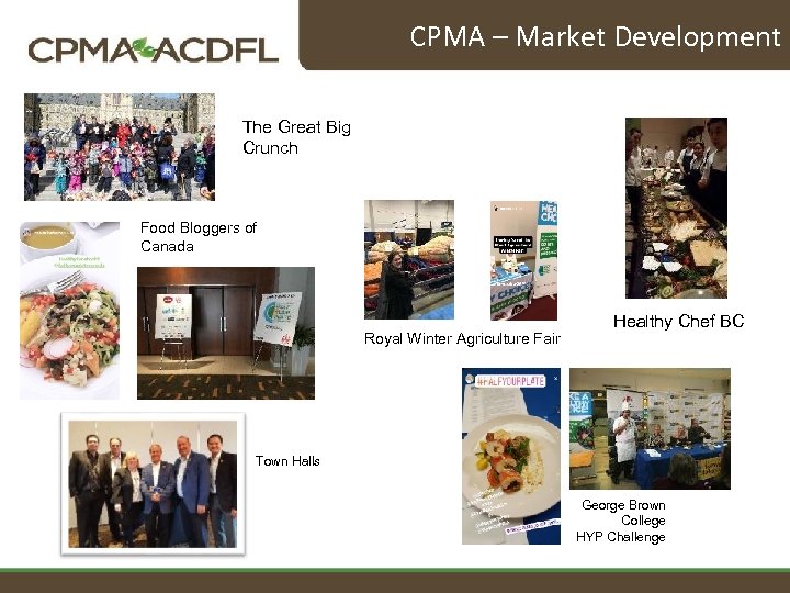 CPMA – Market Development The Great Big Crunch Food Bloggers of Canada Royal Winter