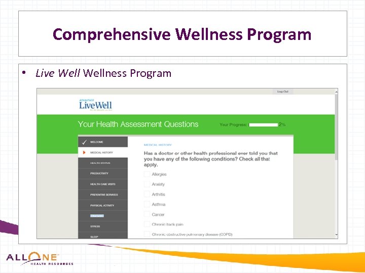 Comprehensive Wellness Program • Live Wellness Program 