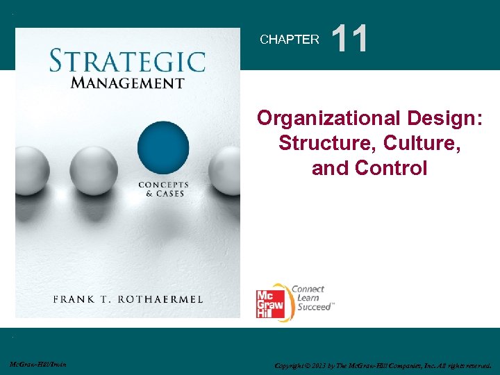 CHAPTER 11 Organizational Design: Structure, Culture, and Control Mc. Graw-Hill/Irwin Copyright © 2013 by