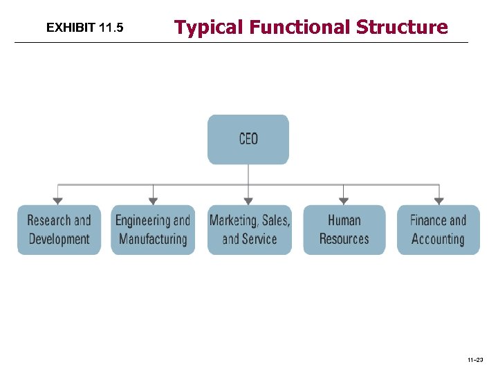 EXHIBIT 11. 5 Typical Functional Structure 11– 23 