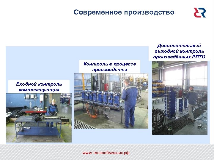 Современное производство Дополнительный выходной контроль произведённых РПТО Контроль в процессе производства Входной контроль комплектующих