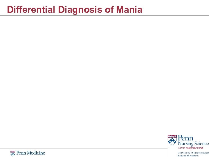Differential Diagnosis of Mania 