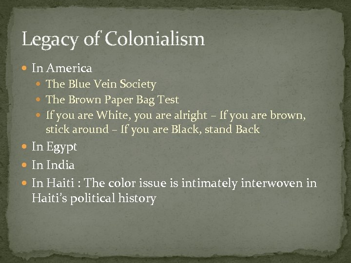 Legacy of Colonialism In America The Blue Vein Society The Brown Paper Bag Test