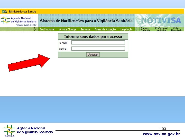 Agência Nacional de Vigilância Sanitária 103 www. anvisa. gov. br 