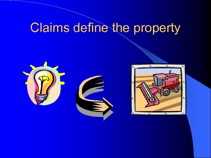 Claims define the property 