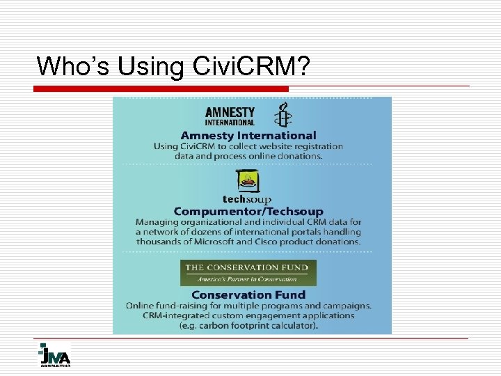 Who’s Using Civi. CRM? 