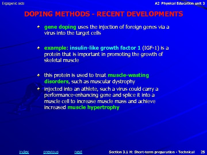 Ergogenic aids A 2 Physical Education unit 3 DOPING METHODS - RECENT DEVELOPMENTS gene