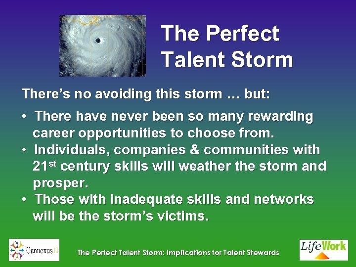 The Perfect Talent Storm There’s no avoiding this storm … but: • There have