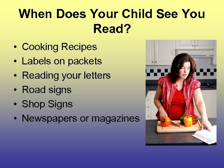 When Does Your Child See You Read? • • • Cooking Recipes Labels on