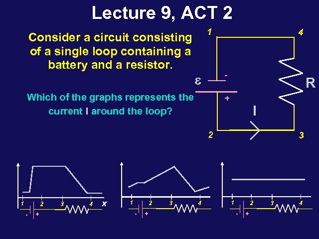 Lecture 9, ACT 2 Consider a circuit consisting of a single loop containing a