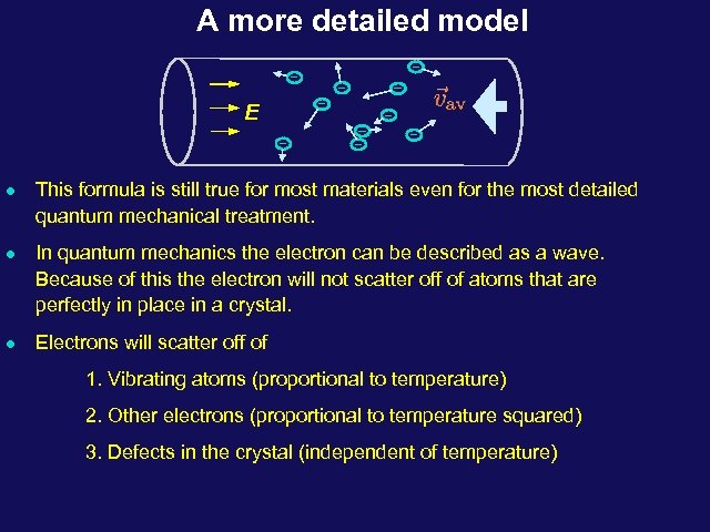 A more detailed model E l l l This formula is still true for
