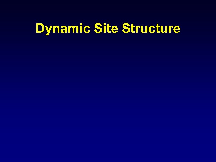 Dynamic Site Structure 