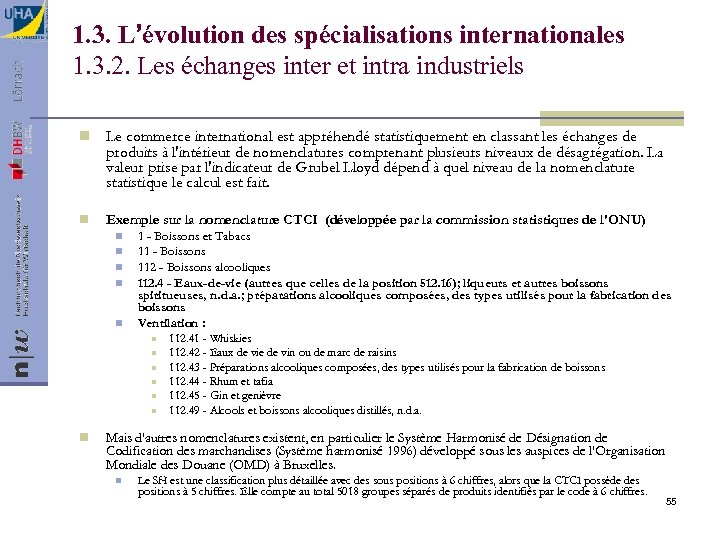 1. 3. L’évolution des spécialisations internationales 1. 3. 2. Les échanges inter et intra