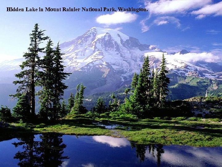 Hidden Lake in Mount Rainier National Park, Washington. 