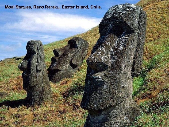 Moai Statues, Rano Raraku, Easter Island, Chile. 